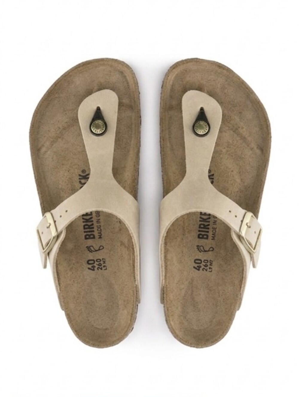 NWT Birkenstock Gizeh Big Buckle In Sandcastle